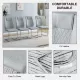Equipped with faux leather cushioned seats - living room chairs with metal legs, suitable for kitchen, living room, bedroom, and dining room side chairs, set of 4 (light gray+PU Leather)C-001 Equipped with faux leather cushioned seats - living room chairs with metal legs, suitable for kitchen, living room, bedroom, and dining room side chairs, set of 4 (light gray+PU Leather)C-001