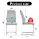 Equipped with faux leather cushioned seats - living room chairs with metal legs, suitable for kitchen, living room, bedroom, and dining room side chairs, set of 4 (light gray+PU Leather)C-001 Equipped with faux leather cushioned seats - living room chairs with metal legs, suitable for kitchen, living room, bedroom, and dining room side chairs, set of 4 (light gray+PU Leather)C-001