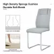 Equipped with faux leather cushioned seats - living room chairs with metal legs, suitable for kitchen, living room, bedroom, and dining room side chairs, set of 4 (light gray+PU Leather)C-001 Equipped with faux leather cushioned seats - living room chairs with metal legs, suitable for kitchen, living room, bedroom, and dining room side chairs, set of 4 (light gray+PU Leather)C-001
