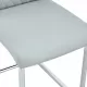 Equipped with faux leather cushioned seats - living room chairs with metal legs, suitable for kitchen, living room, bedroom, and dining room side chairs, set of 4 (light gray+PU Leather)C-001 Equipped with faux leather cushioned seats - living room chairs with metal legs, suitable for kitchen, living room, bedroom, and dining room side chairs, set of 4 (light gray+PU Leather)C-001