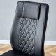 Artificial leather cushioned seats, dining chairs. Dining Room - Living Room Chair. Soft padded chair with metal legs, suitable for kitchen, living room, bedroom, dining room, set of 4 (black+PU )