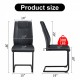 Artificial leather cushioned seats, dining chairs. Dining Room - Living Room Chair. Soft padded chair with metal legs, suitable for kitchen, living room, bedroom, dining room, set of 4 (black+PU )