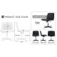 Black High Grade Pu Material. Home Computer Chair Office Chair Adjustable 360 ° Swivel Cushion Chair With Black Foot Swivel Chair Makeup Chair Study Desk Chair. No WheelsW115167391