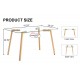 Glass dining table modern minimalist rectangle, 4-6, 0.31 