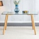 Glass dining table modern minimalist rectangle, 4-6, 0.31 