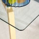 Glass dining table modern minimalist rectangle, 4-6, 0.31 