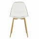 Modern simple transparent dining chair plastic chair armless crystal chair Nordic creative makeup stool negotiation chair Set of 4 and wood color metal leg,TW-1200  W115164142