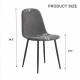 A set of 6 modern medieval style restaurant cushioned side chairs, equipped with soft cushions and black metal legs, suitable for kitchens, lounges, and farmhouses. B0501A