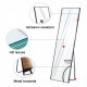 Aluminium alloy Metal Frame Wall Mounted Full Body  Mirror ,Bathroom Vanity Mirror, Bedroom Home Porch, Decorative Mirror, Clothing Store, Floor Mounted Large Mirror,.Black 65