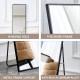 Aluminium alloy Metal Frame Wall Mounted Full Body  Mirror ,Bathroom Vanity Mirror, Bedroom Home Porch, Decorative Mirror, Clothing Store, Floor Mounted Large Mirror,.Black 65