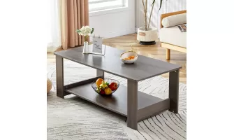 Modern and Practical Gray Textured Coffee Table for Stylish Living Spaces