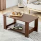 Modern minimalist walnut colored double layered rectangular coffee table ,tea table.MDF material is more durable,Suitable for living room, bedroom, and study room.19.6 Modern minimalist walnut colored double layered rectangular coffee table ,tea table.MDF material is more durable,Suitable for living room, bedroom, and study room.19.6