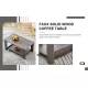 Modern minimalist gray wood grain double layered rectangular coffee table,tea table.MDF material is more durable,Suitable for living room, bedroom, and study room.19.6 Modern minimalist gray wood grain double layered rectangular coffee table,tea table.MDF material is more durable,Suitable for living room, bedroom, and study room.19.6
