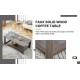 A modern and practical gray textured coffee table,tea table.Double layered coffee table made of MDF material,. Suitable for living room,bedroom and study room. 43.3