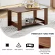 Modern minimalist walnut colored double layered rectangular coffee table ,tea table.MDF material is more durable,Suitable for living room, bedroom, and study room.19.6 Modern minimalist walnut colored double layered rectangular coffee table ,tea table.MDF material is more durable,Suitable for living room, bedroom, and study room.19.6