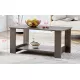Modern minimalist gray wood grain double layered rectangular coffee table,tea table.MDF material is more durable,Suitable for living room, bedroom, and study room.19.6 Modern minimalist gray wood grain double layered rectangular coffee table,tea table.MDF material is more durable,Suitable for living room, bedroom, and study room.19.6