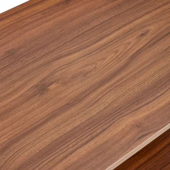 Modern minimalist walnut colored double layered rectangular coffee table ,tea table.MDF material is more durable,Suitable for living room, bedroom, and study room.19.6 Modern minimalist walnut colored double layered rectangular coffee table ,tea table.MDF material is more durable,Suitable for living room, bedroom, and study room.19.6