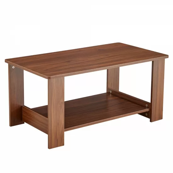 Modern minimalist walnut colored double layered rectangular coffee table ,tea table.MDF material is more durable,Suitable for living room, bedroom, and study room.19.6 Modern minimalist walnut colored double layered rectangular coffee table ,tea table.MDF material is more durable,Suitable for living room, bedroom, and study room.19.6
