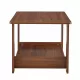 Modern minimalist walnut colored double layered rectangular coffee table ,tea table.MDF material is more durable,Suitable for living room, bedroom, and study room.19.6 Modern minimalist walnut colored double layered rectangular coffee table ,tea table.MDF material is more durable,Suitable for living room, bedroom, and study room.19.6