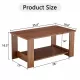 Modern minimalist walnut colored double layered rectangular coffee table ,tea table.MDF material is more durable,Suitable for living room, bedroom, and study room.19.6 Modern minimalist walnut colored double layered rectangular coffee table ,tea table.MDF material is more durable,Suitable for living room, bedroom, and study room.19.6