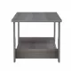 Modern minimalist gray wood grain double layered rectangular coffee table,tea table.MDF material is more durable,Suitable for living room, bedroom, and study room.19.6 Modern minimalist gray wood grain double layered rectangular coffee table,tea table.MDF material is more durable,Suitable for living room, bedroom, and study room.19.6