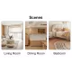Modern practical MDF coffee table with white tabletop and wooden toned legs. Suitable for living rooms and guest rooms. Modern practical MDF coffee table with white tabletop and wooden toned legs. Suitable for living rooms and guest rooms.