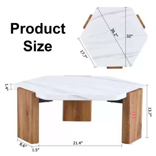 Modern practical MDF coffee table with white tabletop and wooden toned legs. Suitable for living rooms and guest rooms. Modern practical MDF coffee table with white tabletop and wooden toned legs. Suitable for living rooms and guest rooms.