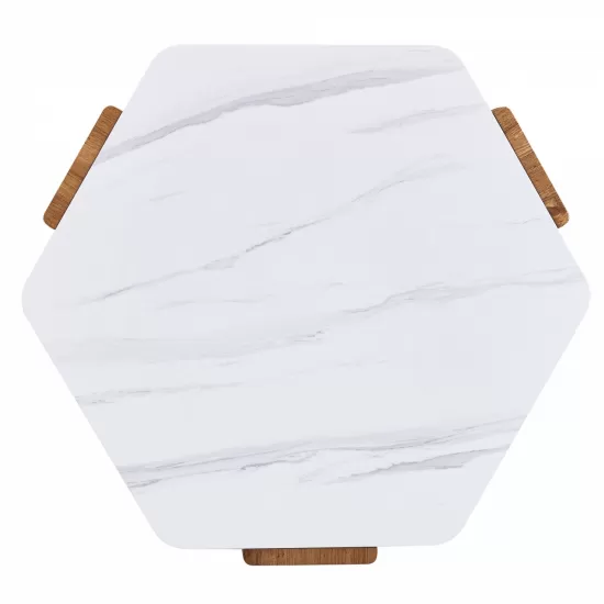 Modern practical MDF coffee table with white tabletop and wooden toned legs. Suitable for living rooms and guest rooms. Modern practical MDF coffee table with white tabletop and wooden toned legs. Suitable for living rooms and guest rooms.