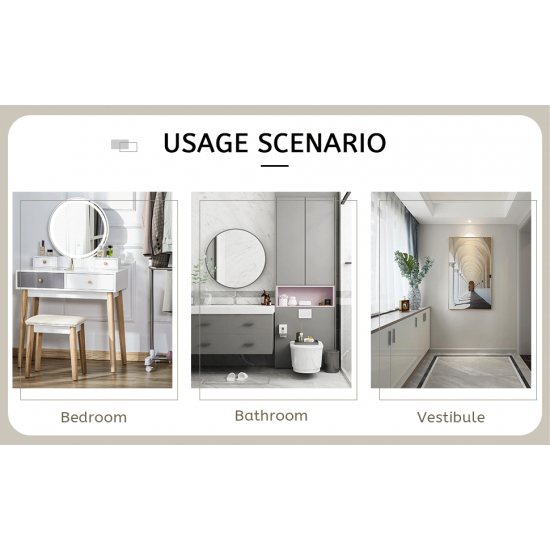 A white MDF material mirror cabinet, bathroom mirror, and a separate wall mounted bathroom mirror for storage and space saving.