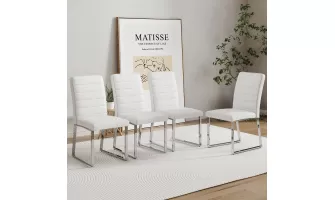   

Stylish and Comfortable: White PU Dining Chair Set for Your Home
