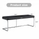 Black leather bench, silver metal legs, shoe changing bench sofa bench dining chair, suitable for bedroom fitting room, storage room, dining room, and living room. ST-005