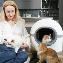 Large Capacity Safety Protection APP Control Touch Screen Odor-Remova Smart Box Automatic Cat Toilet Litter Cleaning Large Capacity Safety Protection APP Control Touch Screen Odor-Remova Smart Box Automatic Cat Toilet Litter Cleaning