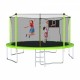 14FT Trampoline for Kids and Adults with Basketball Hoop and Net, Outdoor Recreational Trampolines for Family