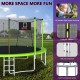 14FT Trampoline for Kids and Adults with Basketball Hoop and Net, Outdoor Recreational Trampolines for Family