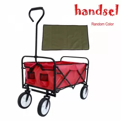 Folding Wagon Garden Shopping Beach Cart (Red) Folding Wagon Garden Shopping Beach Cart (Red)