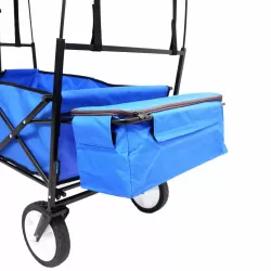 Garden Shopping Beach Cart folding wagon (Blue) Garden Shopping Beach Cart folding wagon (Blue)