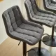 Grey Pu Leather Swivel Adjustable Height Bar Stool Chair For Kitchen(Set of 2) Grey Pu Leather Swivel Adjustable Height Bar Stool Chair For Kitchen(Set of 2)