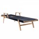 Patio Sunlounger, Sunbed for Backyard Poolside Porch Balcony Lawn, Acacia Wood and Rope