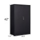 Metal Storage Cabinet with Locking Doors and Adjustable Shelf, Folding Filing Storage Cabinet , Folding Storage Locker Cabinet for Home Office,School,Garage, Black