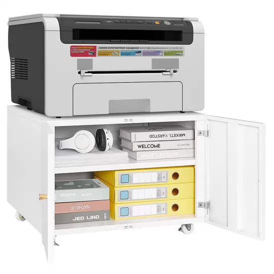 Office furniture Copier Cabinet white 2 door steel copier stand mobile pedestal file Printer Stand Office furniture Copier Cabinet white 2 door steel copier stand mobile pedestal file Printer Stand