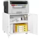 Metal Printer Stand with Storage Mobile Printer Tables for Small Spaces with Door Adjustable Shelf File Cabinet on Wheels for Home Office (White) Metal Printer Stand with Storage Mobile Printer Tables for Small Spaces with Door Adjustable Shelf File Cabinet on Wheels for Home Office (White)