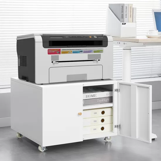 Office furniture Copier Cabinet white 2 door steel copier stand mobile pedestal file Printer Stand Office furniture Copier Cabinet white 2 door steel copier stand mobile pedestal file Printer Stand