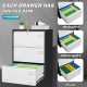 3 Drawer Metal Lateral File Cabinet with Lock,Office Vertical Files Cabinet for Home Office/Legal/Letter/A4,Locking Metal File Cabinet,Assembly Required