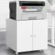 Metal Printer Stand with Storage Mobile Printer Tables for Small Spaces with Door Adjustable Shelf File Cabinet on Wheels for Home Office (White) Metal Printer Stand with Storage Mobile Printer Tables for Small Spaces with Door Adjustable Shelf File Cabinet on Wheels for Home Office (White)