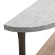 48 inch Long Semi Circle Demilune Sofa Table for Small Hallway Entryway Space, Wooden Half Moon Sturdy Console Tables, Grey&Natural Colour