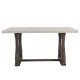 60 inch Dining Table Set for 6 Chairs, Classic Farmhouse Rectangle Kitchen Table Ideal for Home,Kitchen, Grey Tabletop.