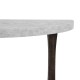 48 inch Long Semi Circle Demilune Sofa Table for Small Hallway Entryway Space, Wooden Half Moon Sturdy Console Tables, Grey&Natural Colour