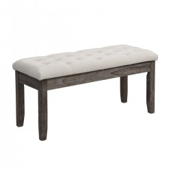 Button Tufted Upholstered Ding Bench, Entryway Shoe Bench, Beige Colour