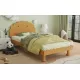Kids Cookie-Shaped Bed Frame for Boys & Girls,Twin Size Platform Bed, Walnut Kids Cookie-Shaped Bed Frame for Boys & Girls,Twin Size Platform Bed, Walnut