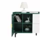 Modern Kitchen Pantry Storage Cabinet , 55 Inch Coffee Bar Storage Cabinet with 2 Drawers, 2 Open Storage Compartment & 2 Glass Doors, Wood Buffet Table for Kitchen, Living Room, Green Modern Kitchen Pantry Storage Cabinet , 55 Inch Coffee Bar Storage Cabinet with 2 Drawers, 2 Open Storage Compartment & 2 Glass Doors, Wood Buffet Table for Kitchen, Living Room, Green